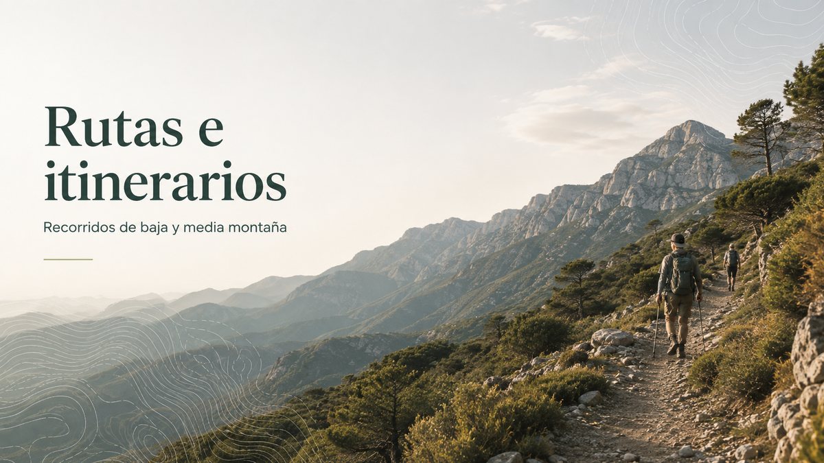Rutas e itinerarios de baja y media montaña